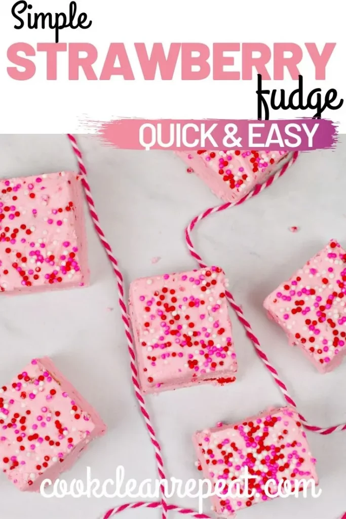 The Easiest Strawberry Fudge [Cook Clean Repeat]
