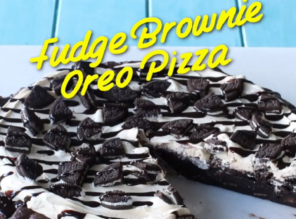 Fudge Brownie Oreo Pizza
