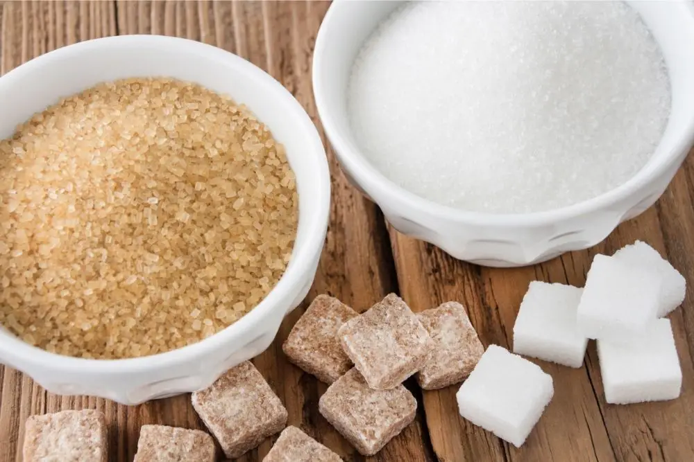 Granulated Sugar And Brown Sugar