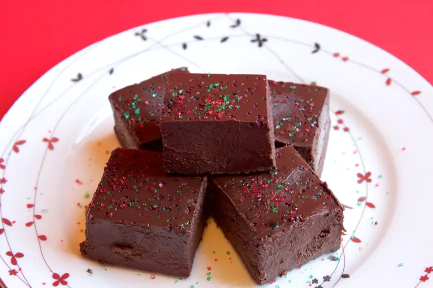 Melt-In-Your-Mouth Boozy Chocolate Egg Nog Fudge