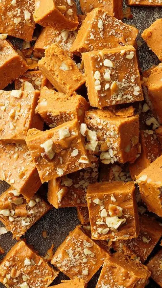 Pumpkin Fudge with Peanut Butter and Chocolate Chips