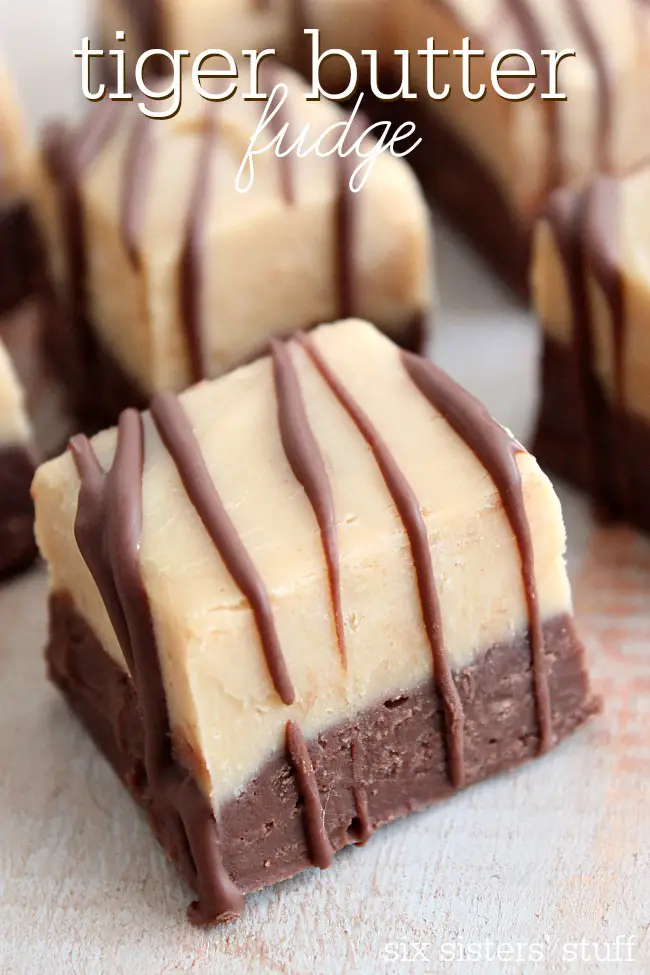 Tiger Butter Fudge by Six Sisters’ Stuff