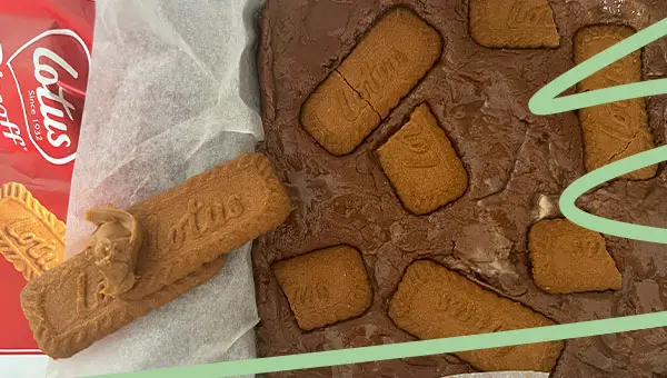 decorate biscoff fudge with biscuits- call me fudge