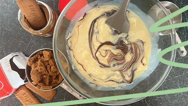 melt chocolates in microwave for biscoff fudge- Call me fudge