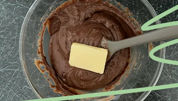 add butter to chocolate fudge mixture
