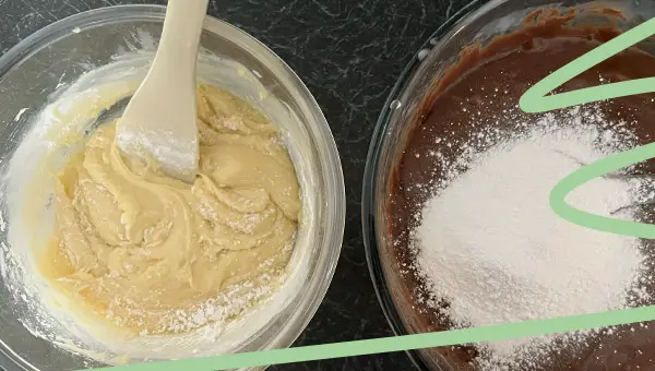 mix powdered sugar into chocolate fudge mixtures